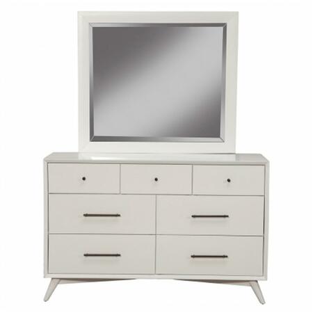 ALPHINEFURNITURE Flynn Mirror, White 966-W-06